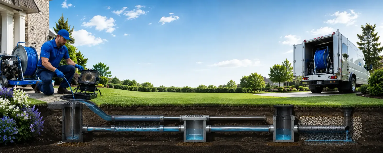 Outdoor drain cleaning information for Nemacolin, PA